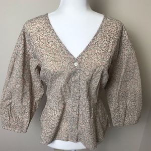 Madewell Women’s Sz 16 Peplum Top in Daisy Patch